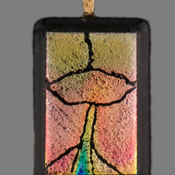 Glowing Wild Dichroic Glass Pendant